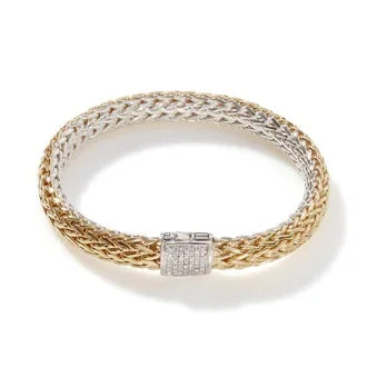 dainty lotus flower ring Sterling/18K Yellow & White Natural Diamond Icon Bracelet dainty lotus flower ring Sterling/18K Yellow & White Natural Diamond Icon Bracelet