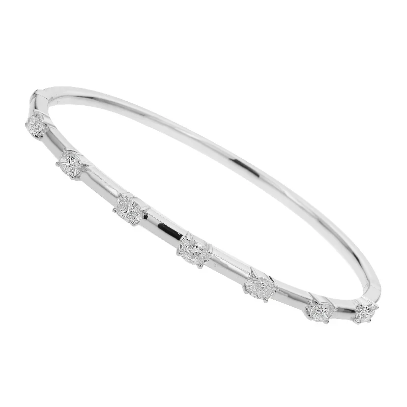 Diamond Oval Bangle