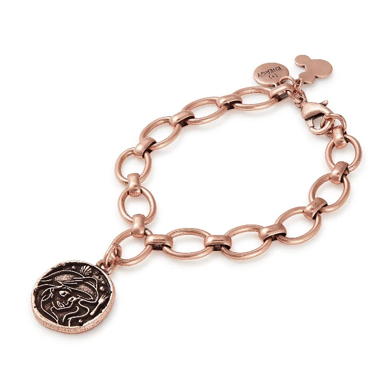 natural garnet gemstone ring Disney® Ariel Coin Chain Bracelet