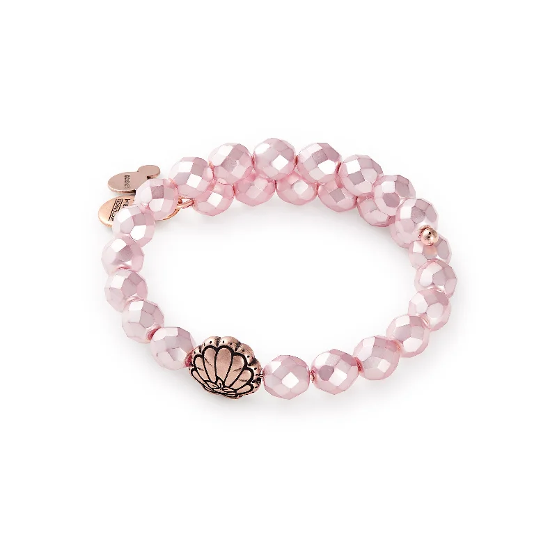 minimalist moonstone bracelet Disney® Ariel Pearl Wrap Bracelet