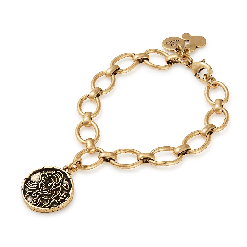 diamond halo engagement ring Disney® Belle Coin Chain Bracelet