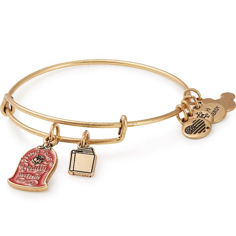 rose gold cubic zirconia earrings Disney® Belle 'Find True Beauty Within' Duo Charm Bangle rose gold cubic zirconia earrings Disney® Belle 'Find True Beauty Within' Duo Charm Bangle