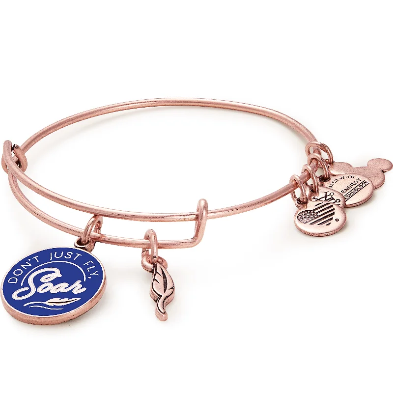 customized infinity bracelet Disney® Dumbo 'Don't Just Fly, Soar' Duo Charm Bangle