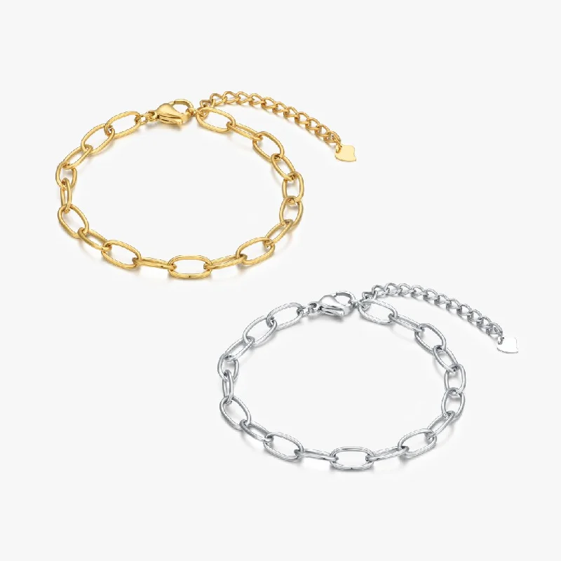 unique blue topaz ring Eleni Link Chain Bracelet (Greek Inspired Collection)