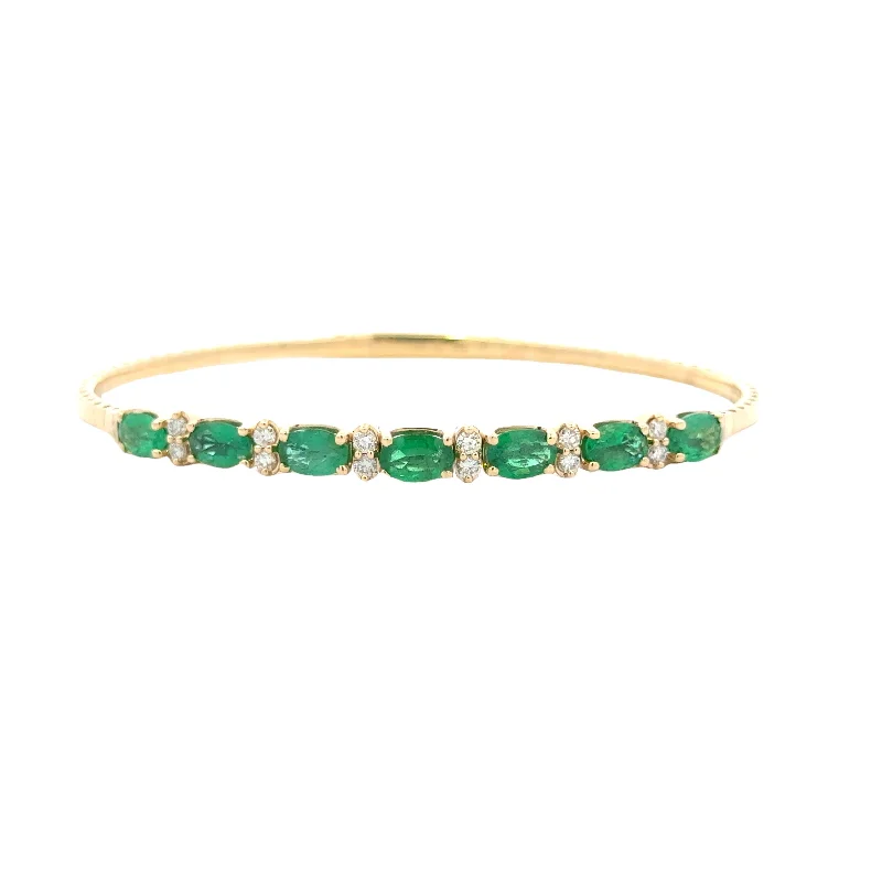 Emerald and Diamond Bangle