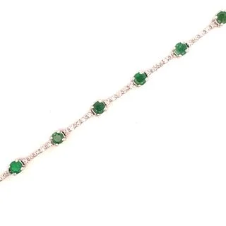 EMERALD AND DIAMOND BRACELET