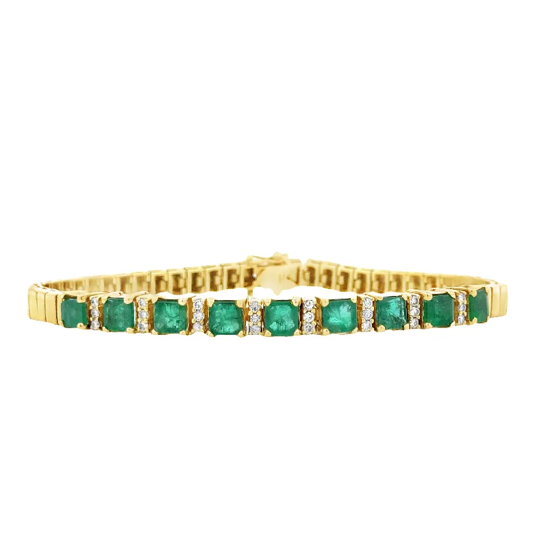 Emerald and Diamond Bracelet