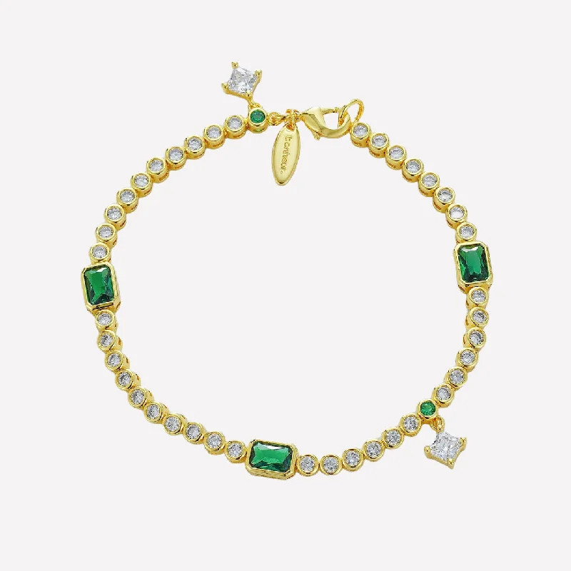 black pearl earrings classic Eugenié Crystal Tennis Bracelet