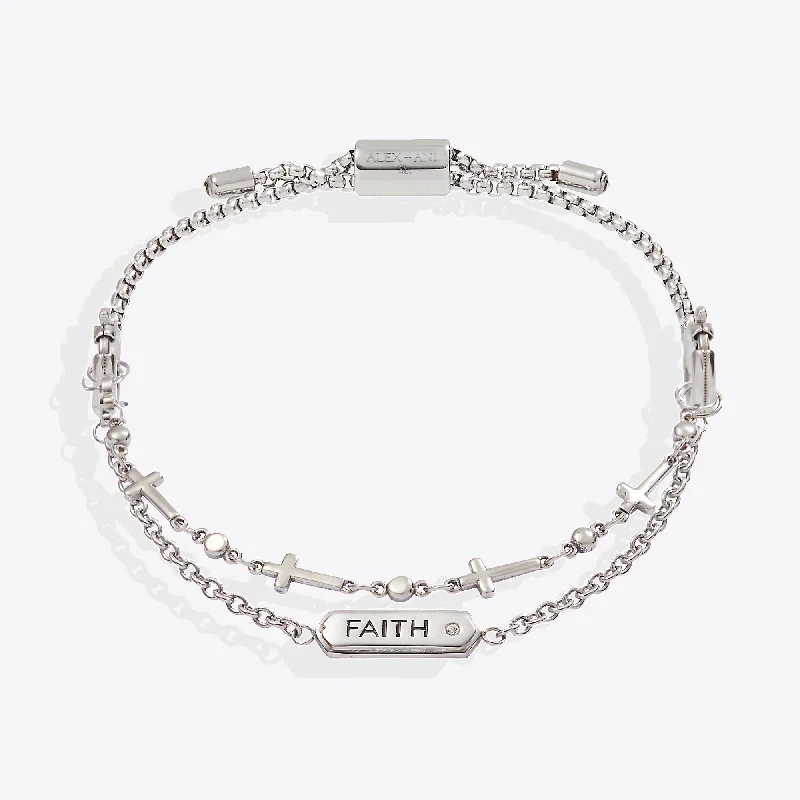 art deco diamond bracelet Faith Stranded Bracelet Set
