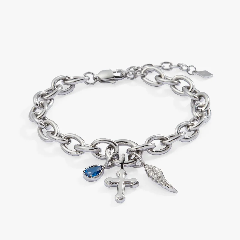 handmade clay bead earrings Faith Trio Interchangeable Charm Bracelet