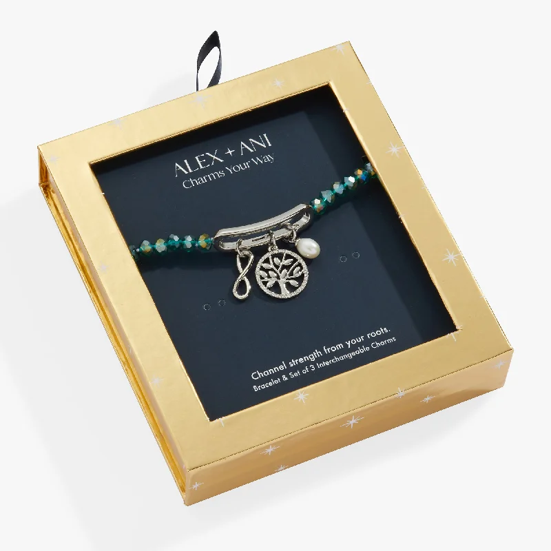 handmade coin pendant necklace Family Mix + Match Charm Stretch Bracelet
