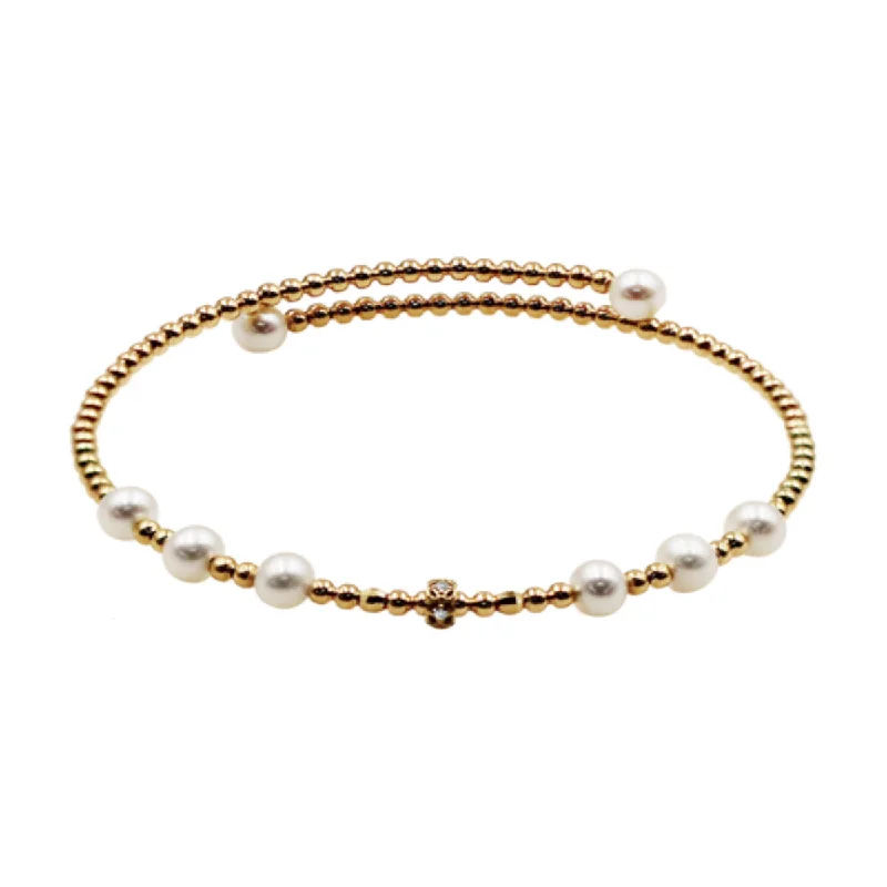 sapphire princess cut ring Flexible Pearl And Diamond Rondelle Adjustable 18K Yellow Gold Bracelet sapphire princess cut ring Flexible Pearl And Diamond Rondelle Adjustable 18K Yellow Gold Bracelet