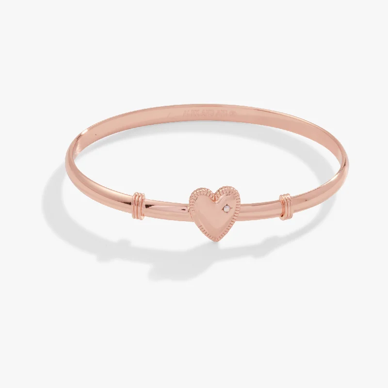 Heart Clip Bangle Bracelet