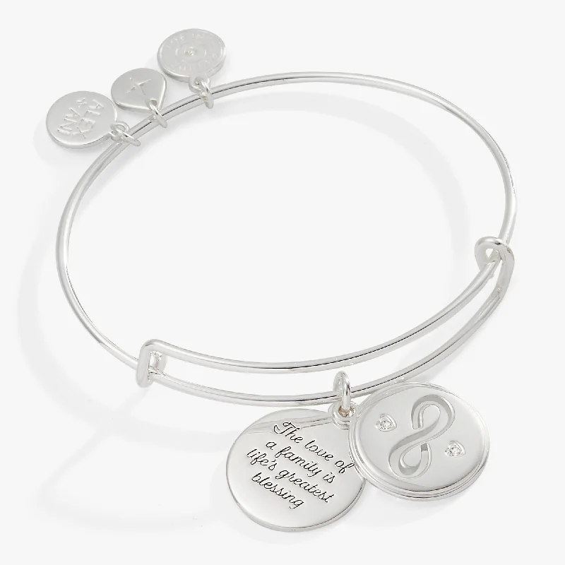 delicate pearl bracelet Hidden Message Infinity Affirmation Bangle