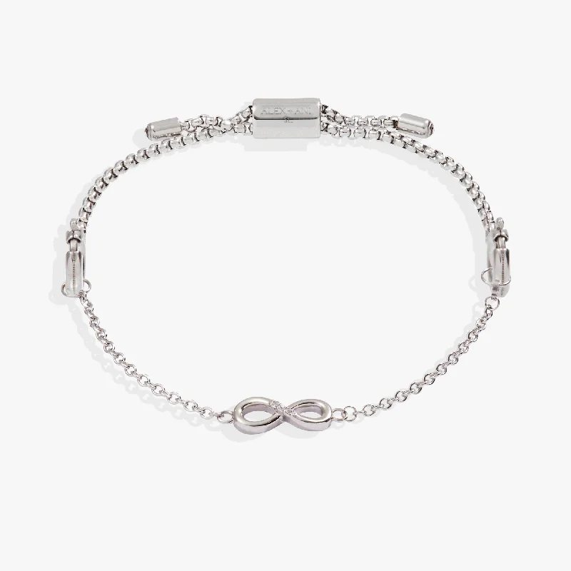 rose gold bar bracelet personalized Infinity Stranded Bracelet Set