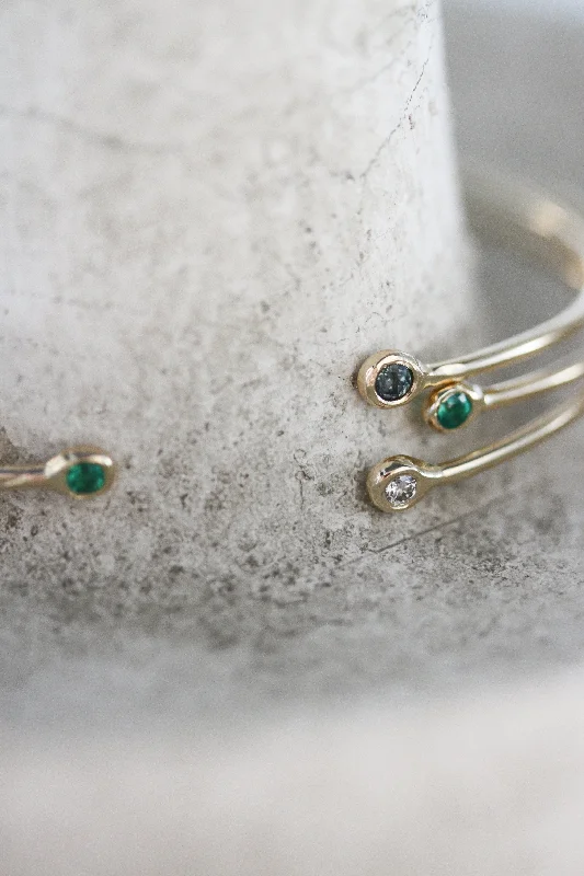 JP DOUBLE BIRTHSTONE CUFF