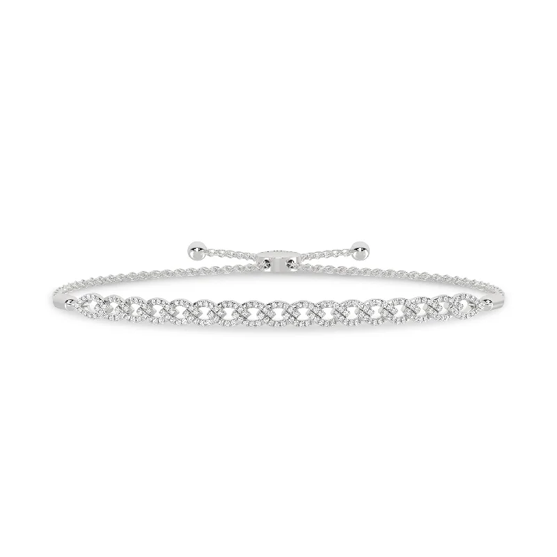 men’s titanium ring with diamonds Marquise Harmony Diamond Bolo Bracelet