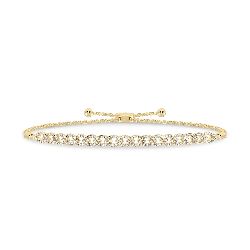 dainty gemstone chain bracelet Marquise Harmony Diamond Bolo Bracelet