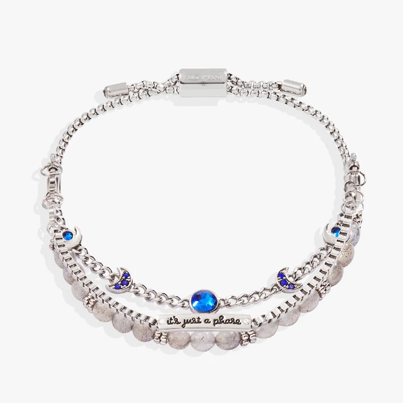 silver infinity symbol bracelet Moon Phase Stranded Bracelet Set