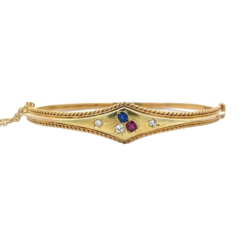 MULTI-STONE BANGLE BRACELET