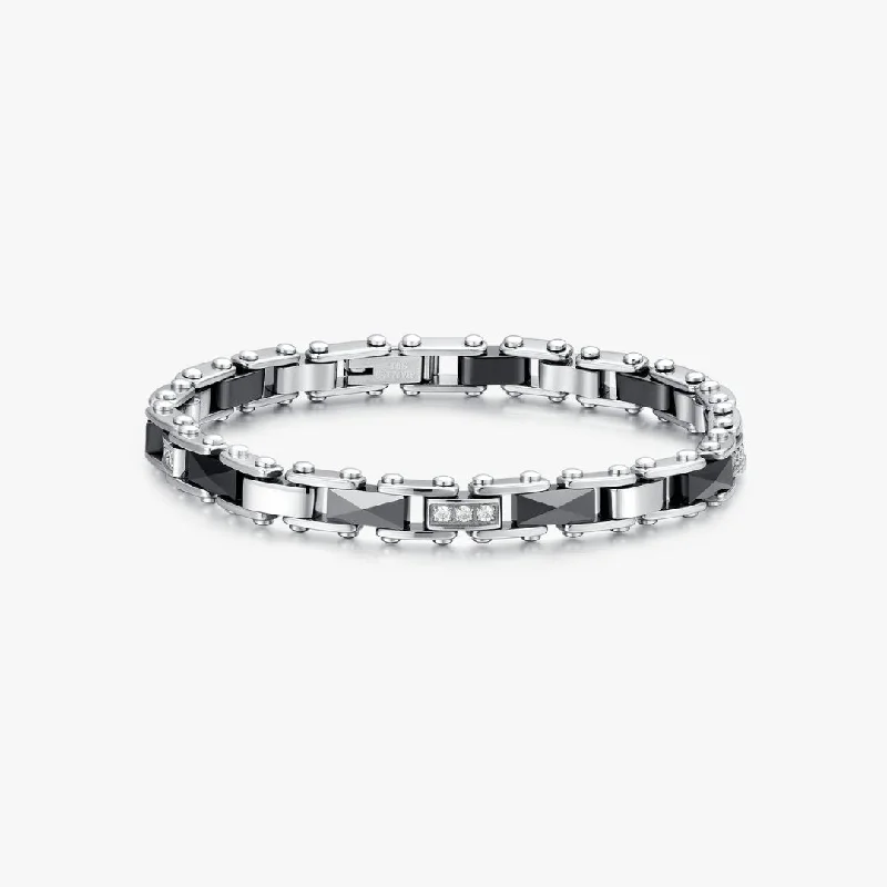 real citrine gemstone pendant Parker Bracelet in Silver (Unisex)