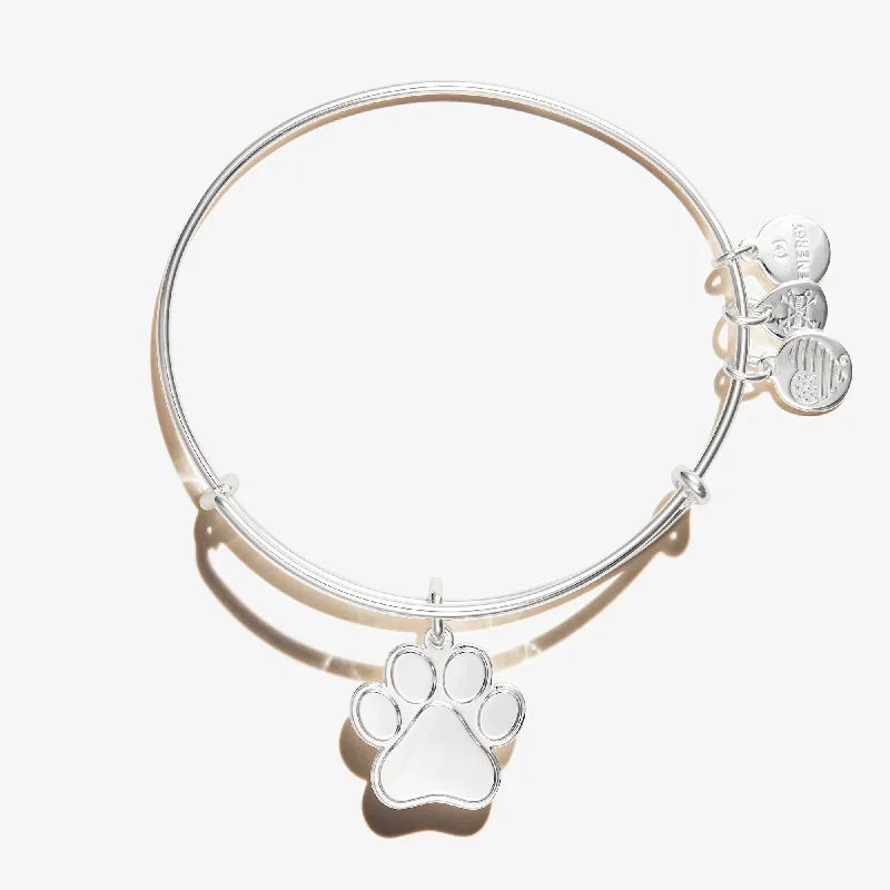 Paw Print Charm Bangle