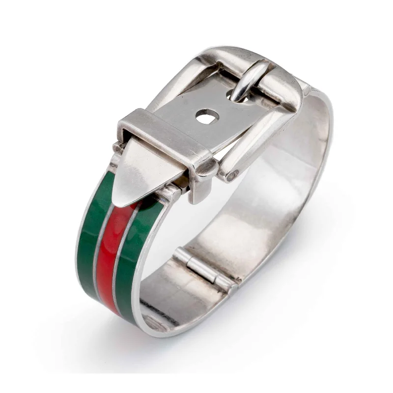 unique gemstone cocktail ring Pre-Owned Gucci Enamel Belt Bracelet, Sterling Silver unique gemstone cocktail ring Pre-Owned Gucci Enamel Belt Bracelet, Sterling Silver