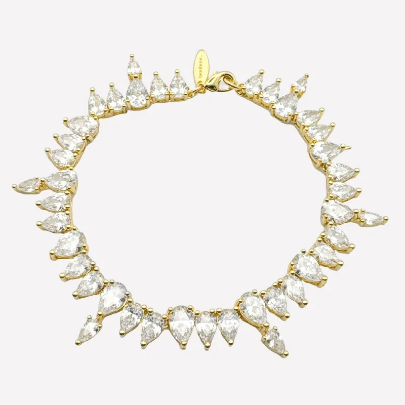 antique filigree wedding band Roxane Pear-Shaped Tennis Bracelet