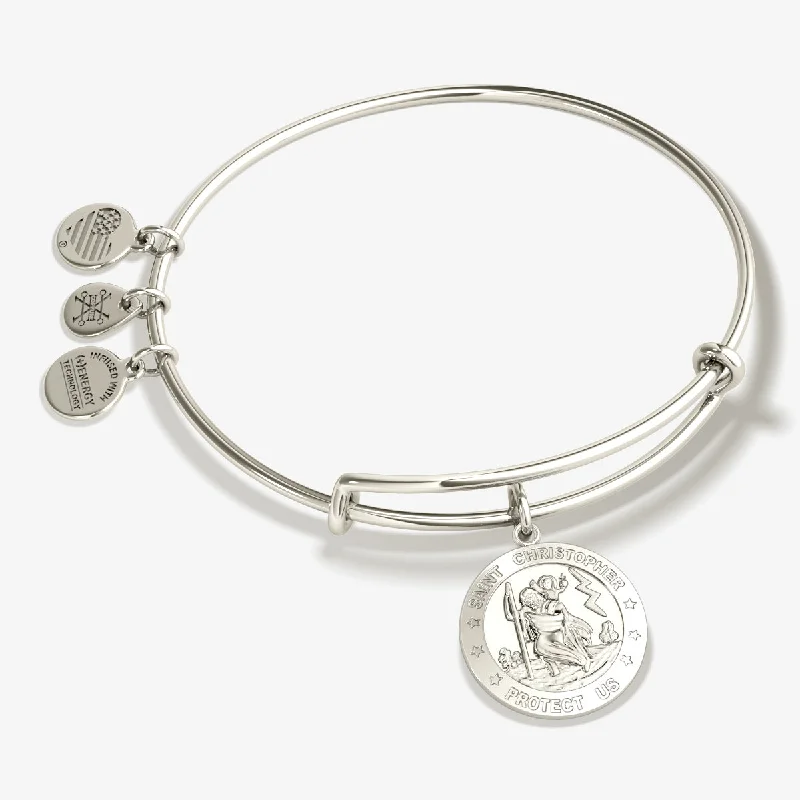 St. Christopher Charm Bangle Bracelet