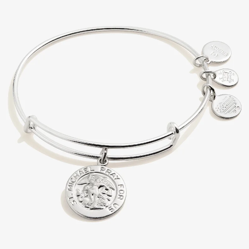 St. Michael Charm Bangle Bracelet