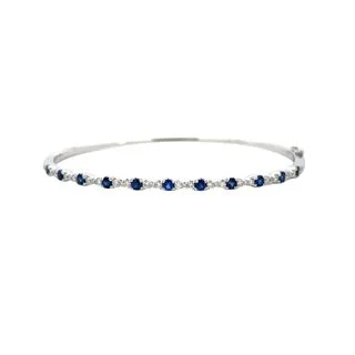 SAPPHIRE AND DIAMOND BANGLE BRACELET