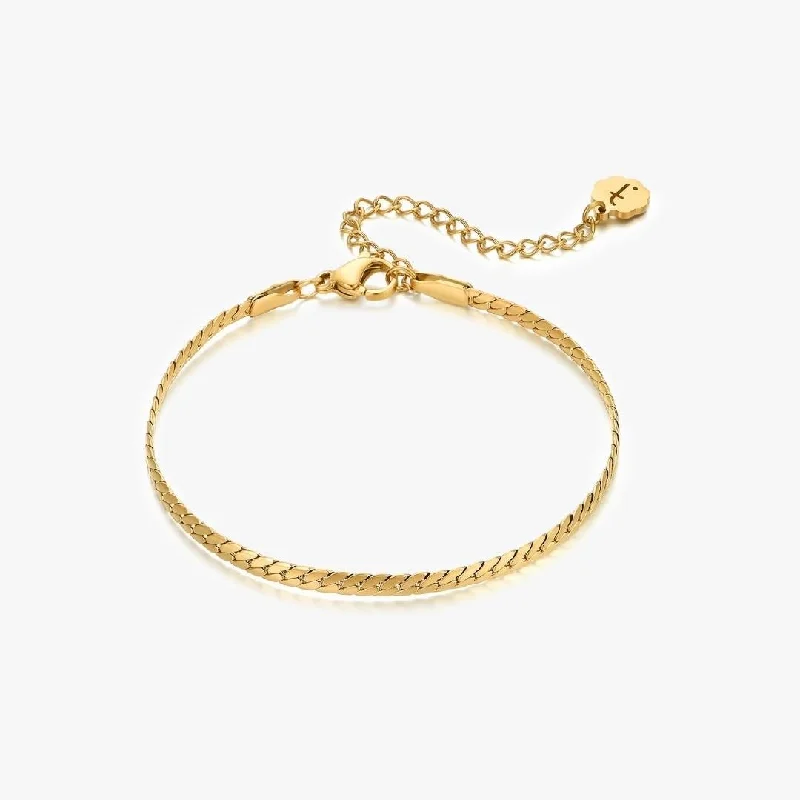 sterling silver arrow ring Alexis Chain Bracelet in Gold