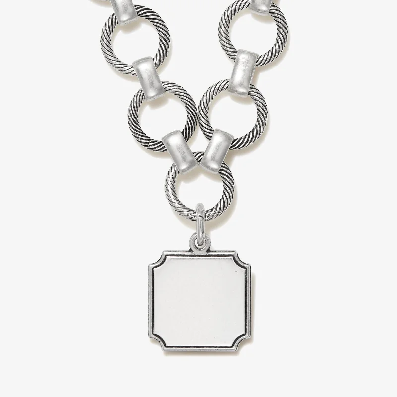 Square Charm Chunky Chain Bracelet