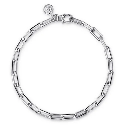 STERLING FANCY LINK BRACELET 7 INCH