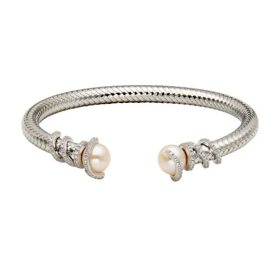 heart-shaped promise ring sterling silver Sterling/Rhodium Pearl Bracelet with Cubic Zirconium Size 6.75 heart-shaped promise ring sterling silver Sterling/Rhodium Pearl Bracelet with Cubic Zirconium Size 6.75