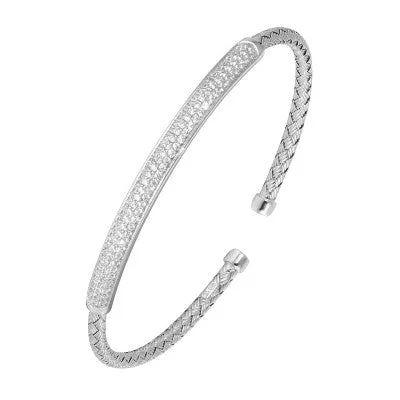 modern geometric gold ring Sterling Silver Bracelet