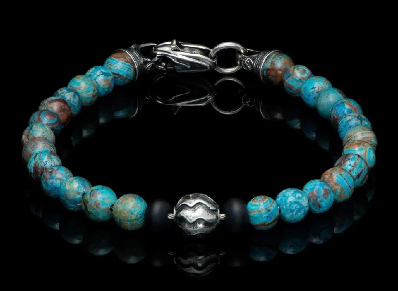 butterfly pendant necklace delicate Sterling Silver "BROOKINGS" Agate, Onyx 8.5 inch Bracelet