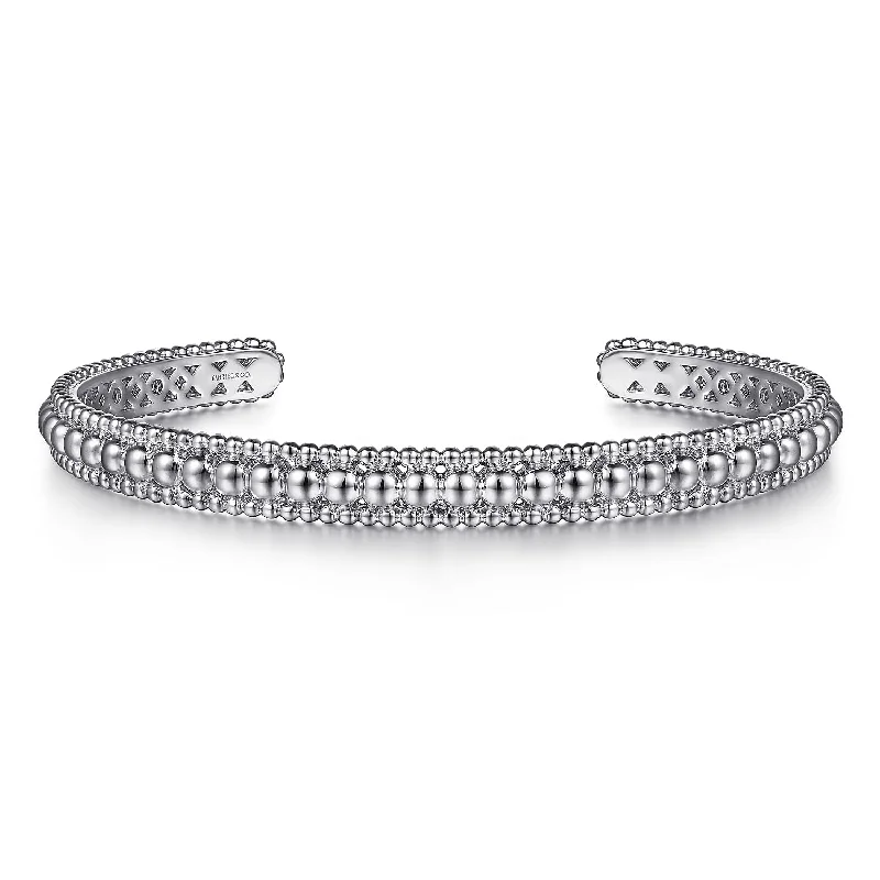 delicate marquise diamond band Sterling Silver Cuff Bracelet Size 6.25