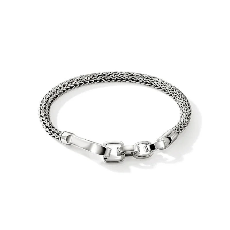 gold and diamond nose stud Sterling Silver Icon 8 inch Bracelet