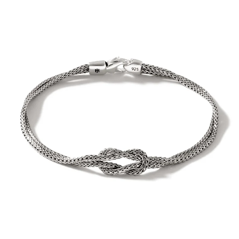 celestial sun and moon pendant Sterling Silver Love Knot Bracelet