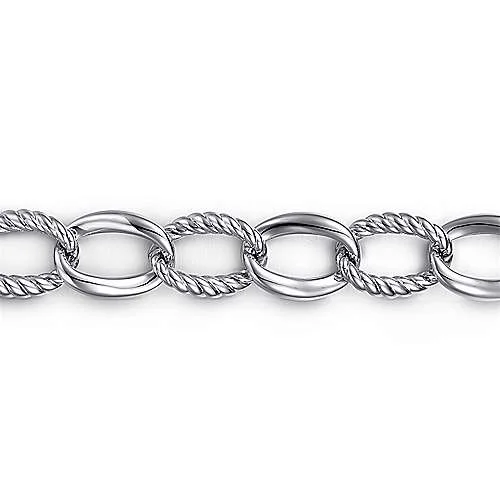 STERLING SILVER OVAL LINK BRACELET