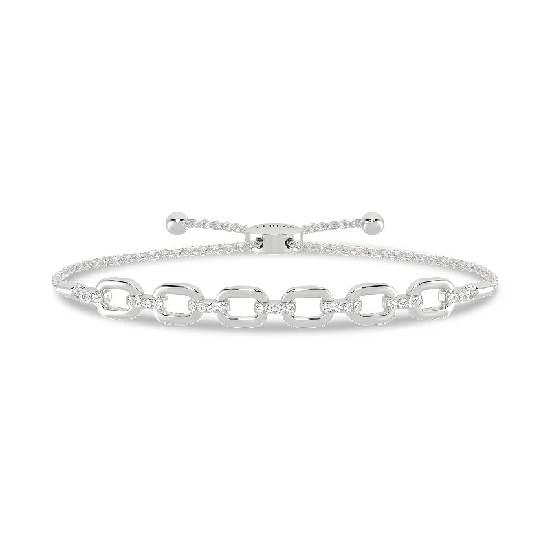 classic pearl choker necklace Together Forever 6-Gold Links Diamond Bolo Bracelet