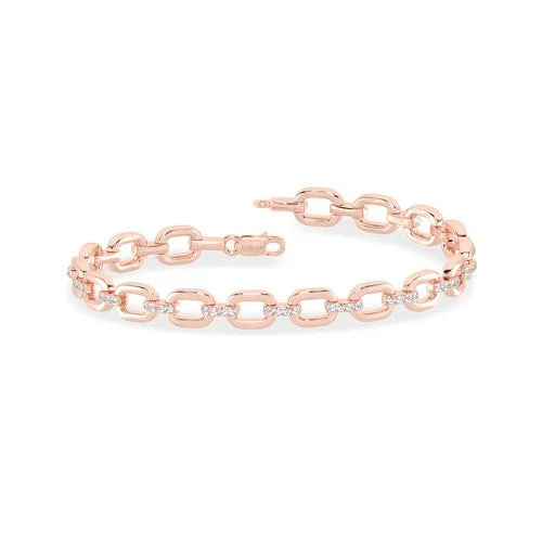 eternity ring for anniversary Together Forever Rectangular Diamond Links Bracelet