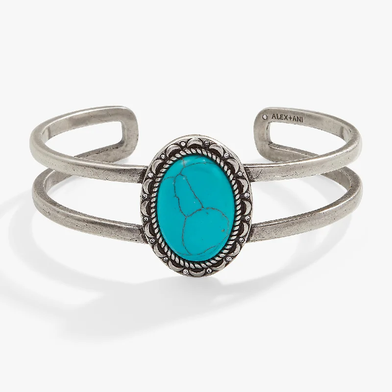 vintage platinum wedding band Vintage Turquoise Statement Cuff