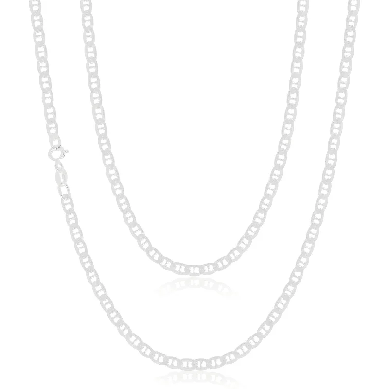 statement gold cuff earrings Sterling Silver 45cm Anchor Chain