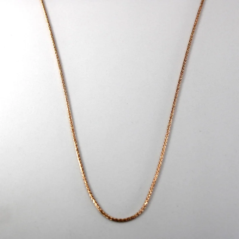 vintage gold engagement ring 10k Rose Gold Wheat Chain | 21"|