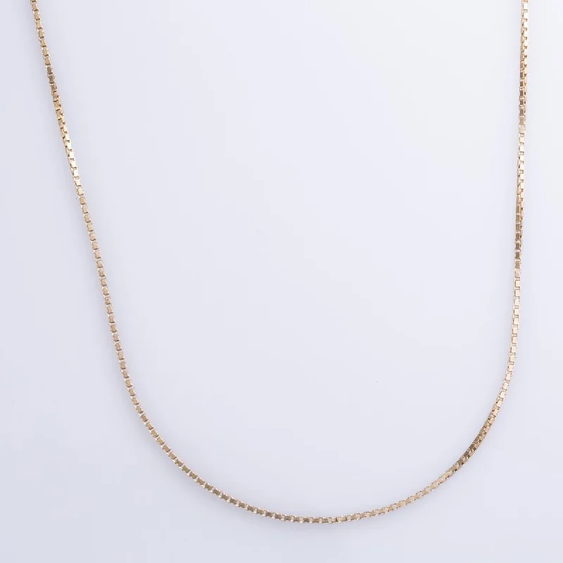 adjustable braided rope ring 10k Yellow Gold Box Chain | 24" |