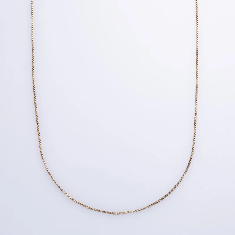 chunky chain necklace trendy 10k Yellow Gold Box Chain | 16" |