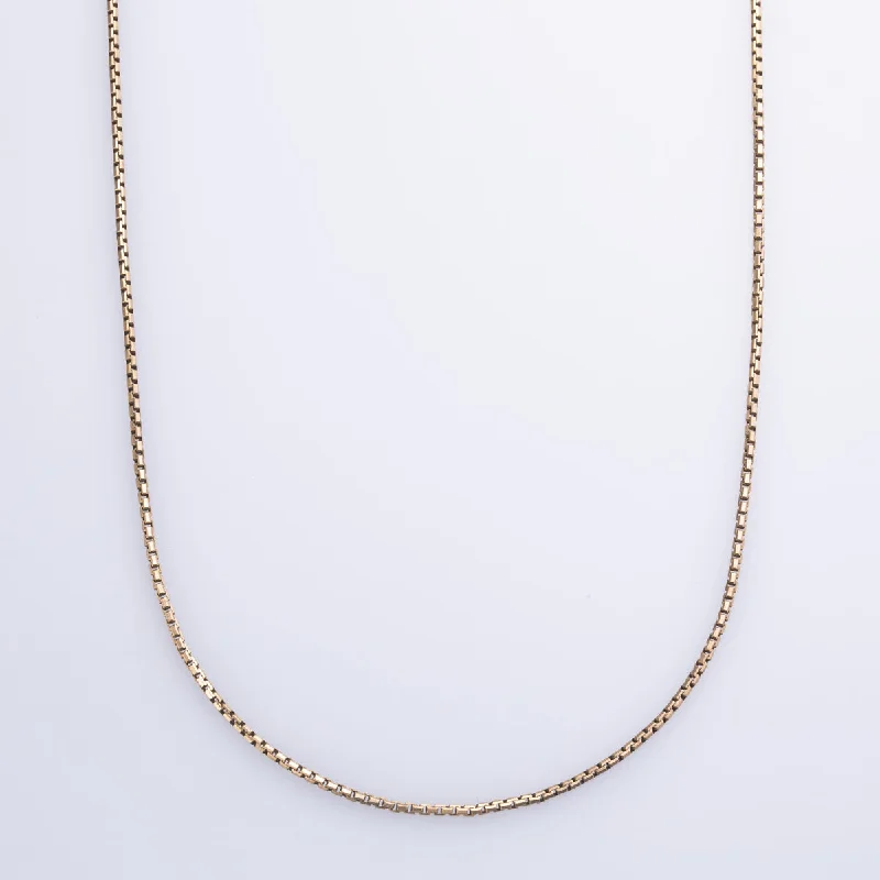 sterling silver infinity bracelet 10k Yellow Gold Box Chain | 20" |