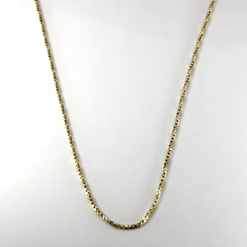 boho pearl charm bracelet 10k Yellow Gold Box Chain | 19"|